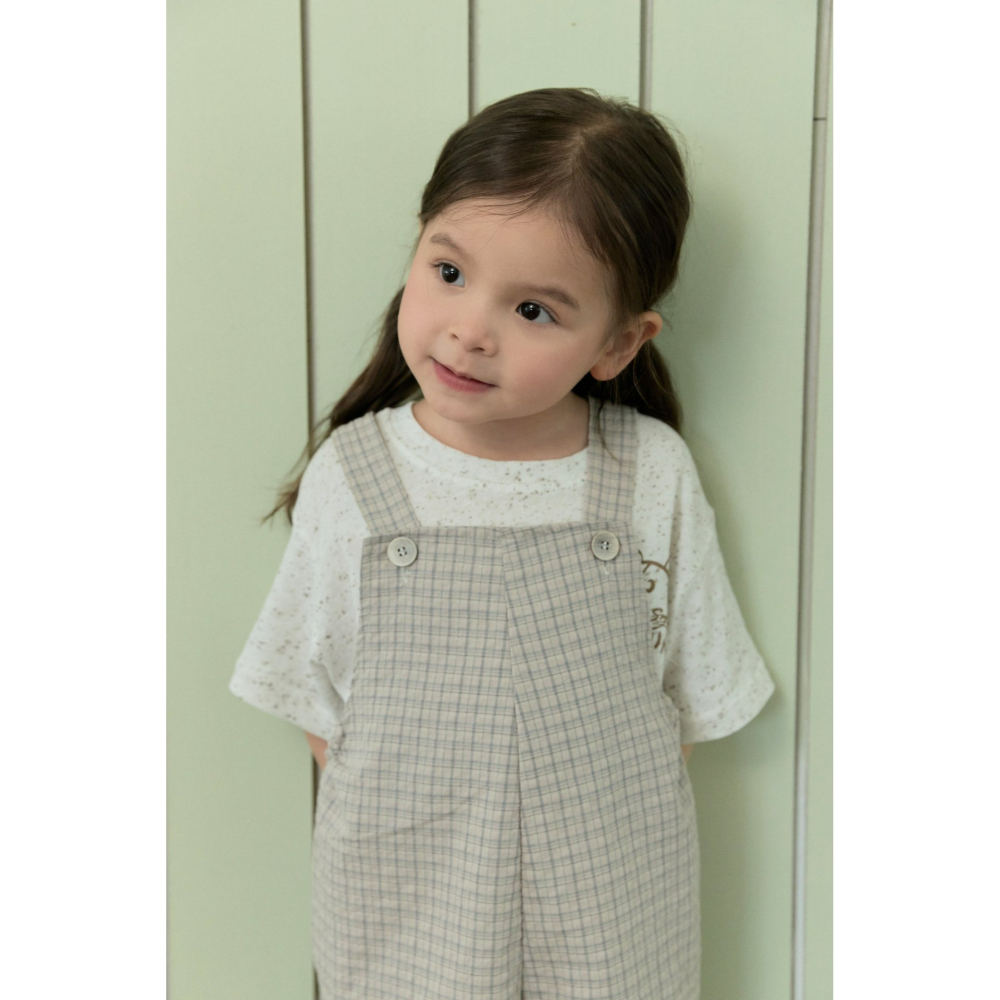 Stellak 褲子 스텔라앤케이 체크멜빵반바지-細節圖2