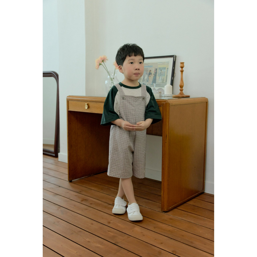 Stellak 褲子 스텔라앤케이 체크멜빵반바지-細節圖5