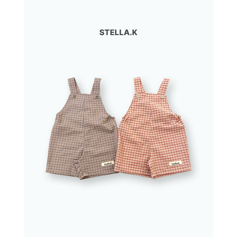 Stellak 褲子 스텔라앤케이 체크멜빵반바지-細節圖6
