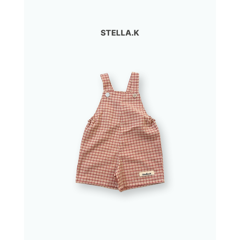 Stellak 褲子 스텔라앤케이 체크멜빵반바지-細節圖7