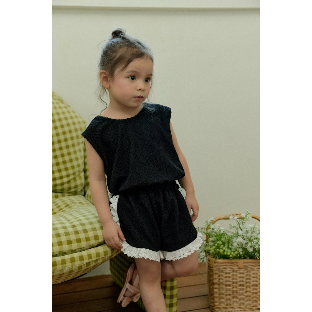 Stellak 套裝 背心+褲子 스텔라앤케이 레이스조끼세트-細節圖5