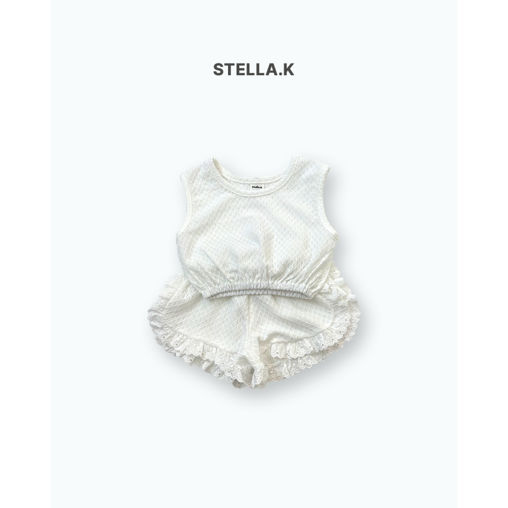 Stellak 套裝 背心+褲子 스텔라앤케이 레이스조끼세트-細節圖9