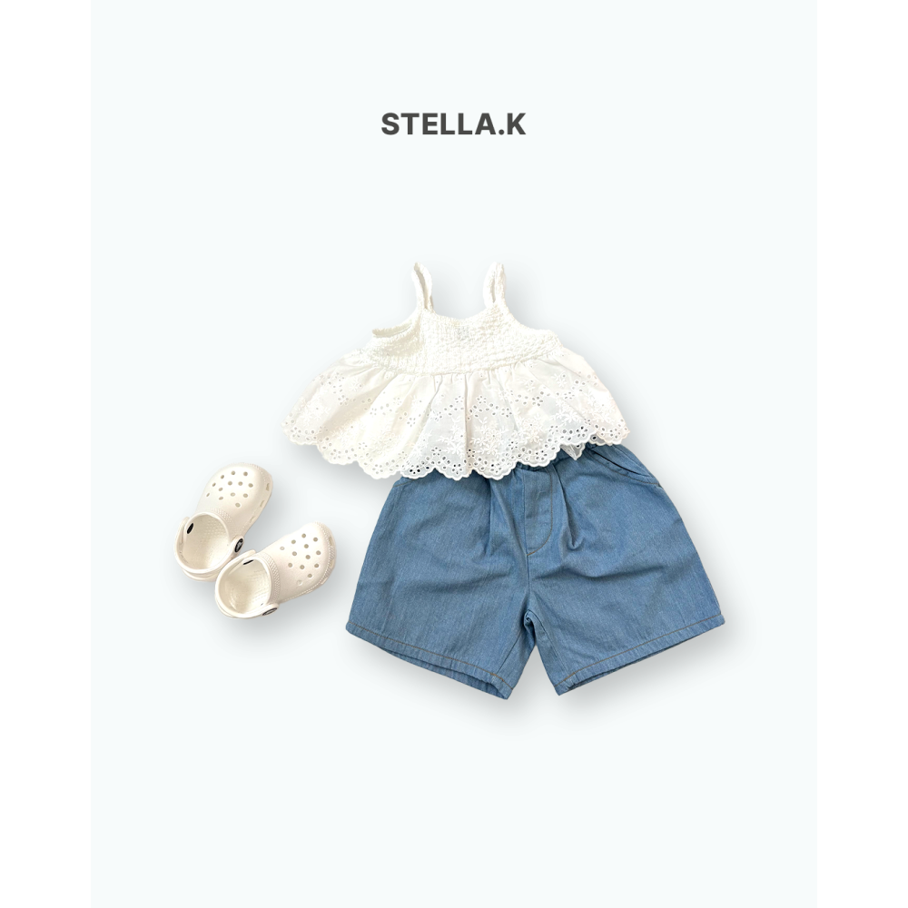 Stellak 褲子 스텔라앤케이 데님숏팬츠-細節圖9