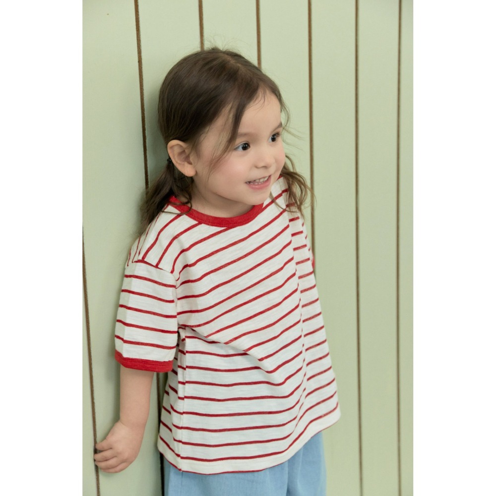 Stellak 上衣 스텔라앤케이 단가라배색티-細節圖2