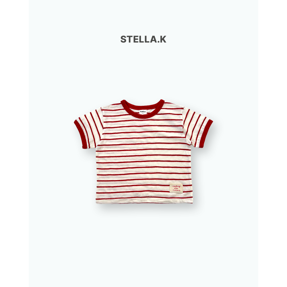 Stellak 上衣 스텔라앤케이 단가라배색티-細節圖5