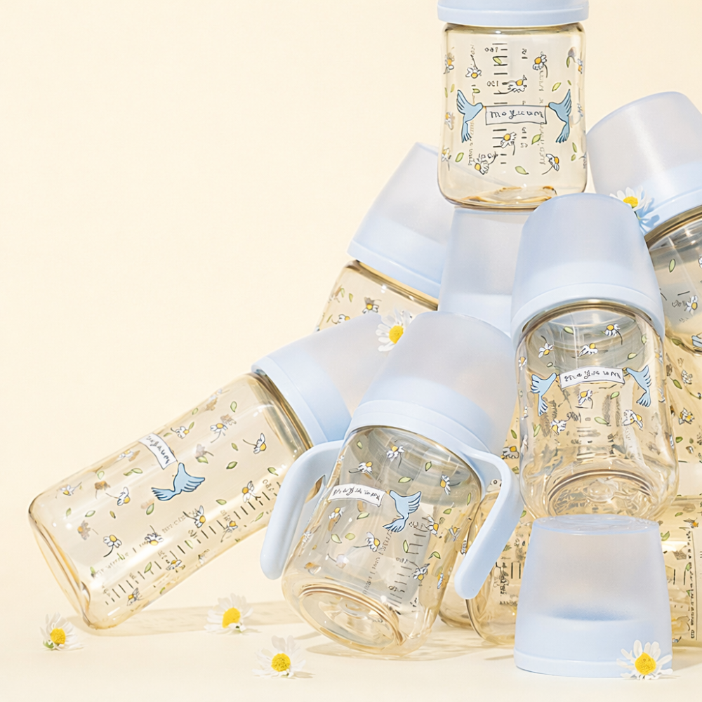 春季新品 Moyuum Blooming 春漾雛菊奶瓶(奶嘴頭另購)-細節圖2