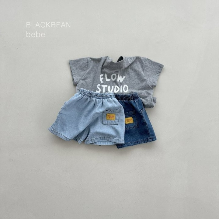 Blackbean 褲子 블랙빈 플레이베베청팬츠-細節圖4
