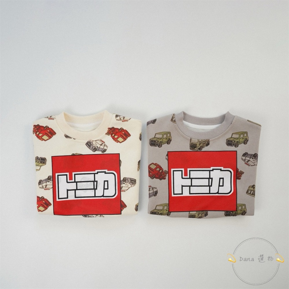 ⚡️Dana 選物⚡️新款日式滿版汽車印花圓領上衣-細節圖3