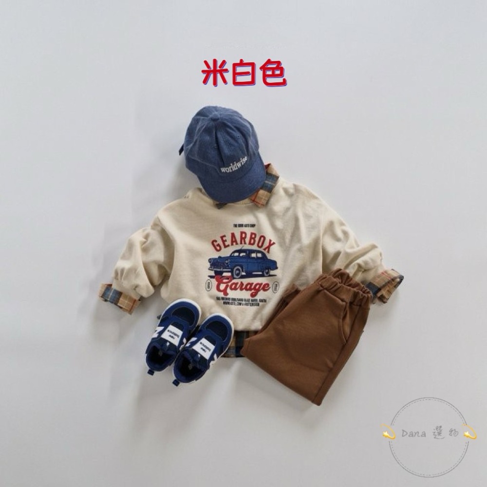 ⚡️Dana 選物⚡️秋季新款男孩汽車圓領上衣-規格圖4