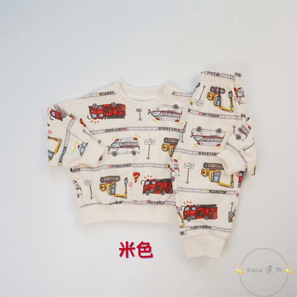 ⚡️Dana 選物⚡️秋季新款卡通汽車滿版兩件套裝-規格圖5