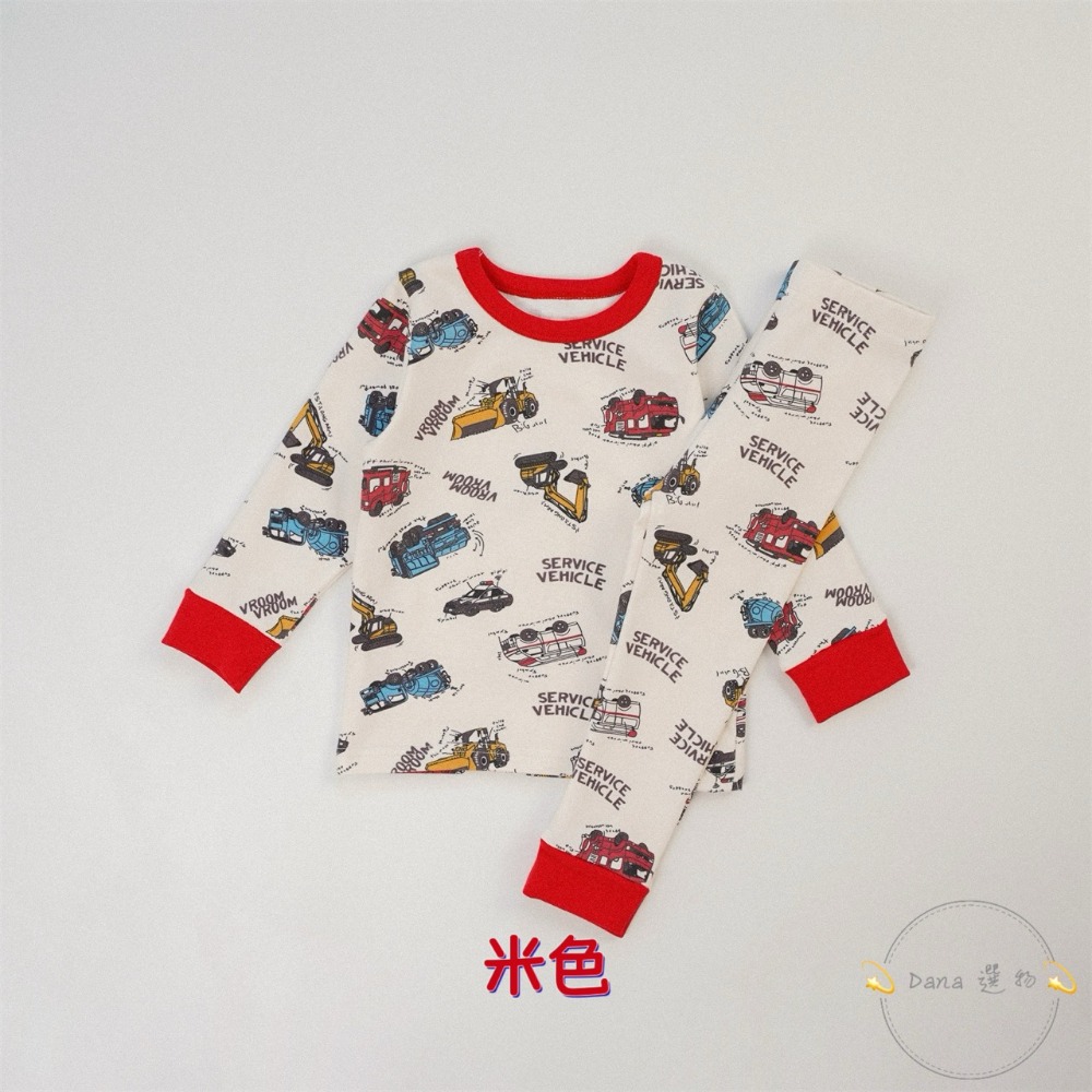 ⚡️Dana 選物⚡️秋冬滿版工程車家居服睡衣套裝-規格圖5