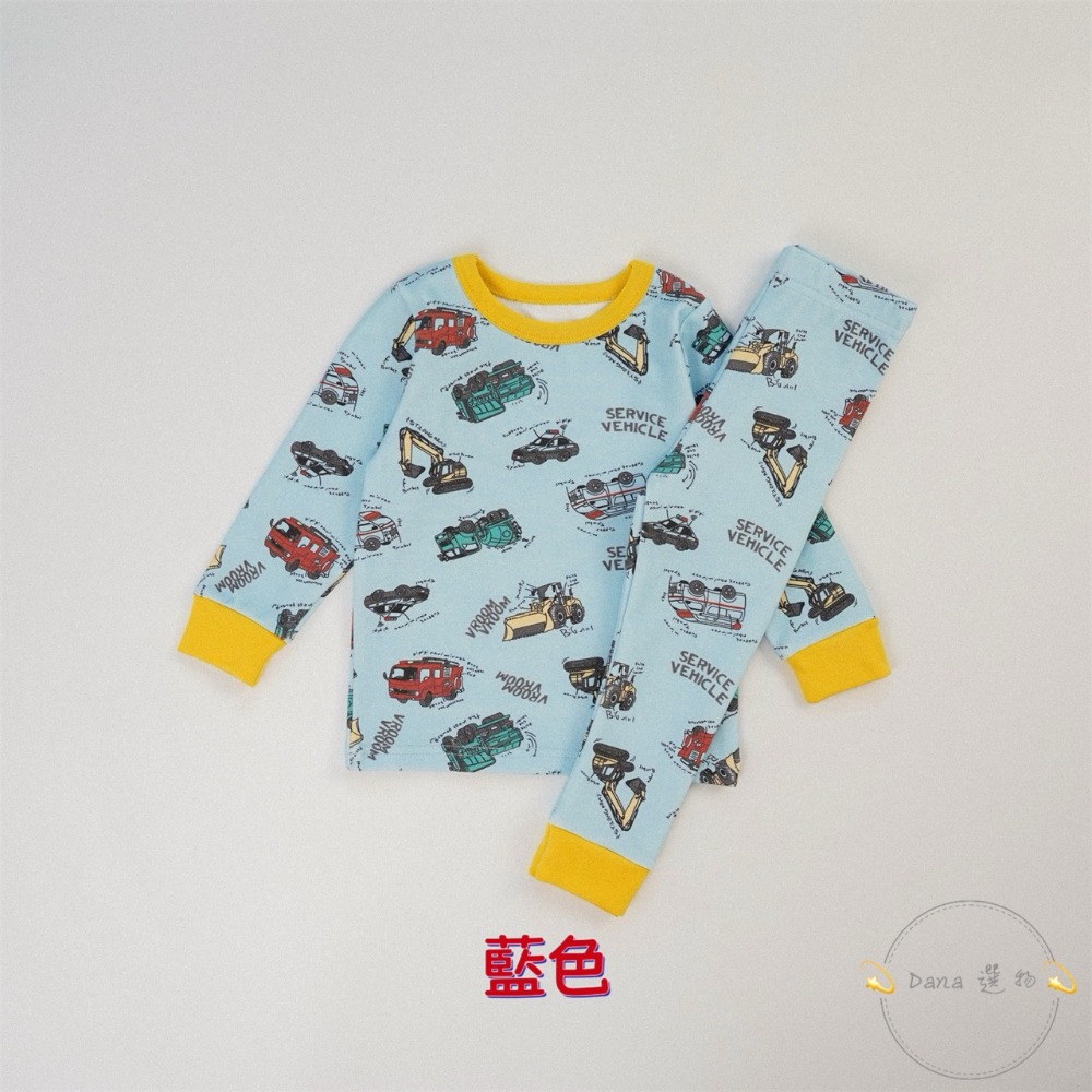 ⚡️Dana 選物⚡️秋冬滿版工程車家居服睡衣套裝-規格圖5