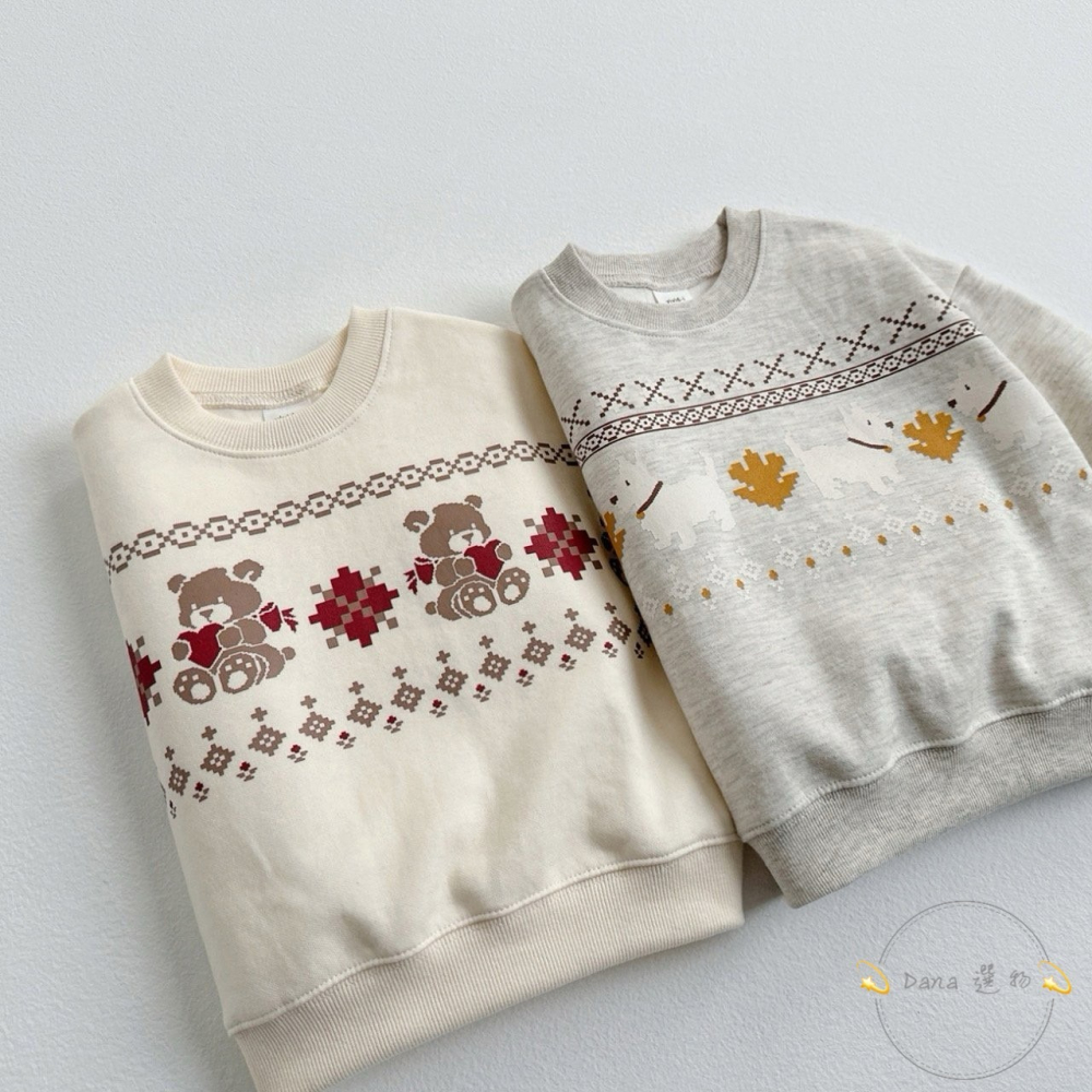 ⚡️Dana 選物⚡️卡通聖誕印花寬鬆上衣-細節圖2