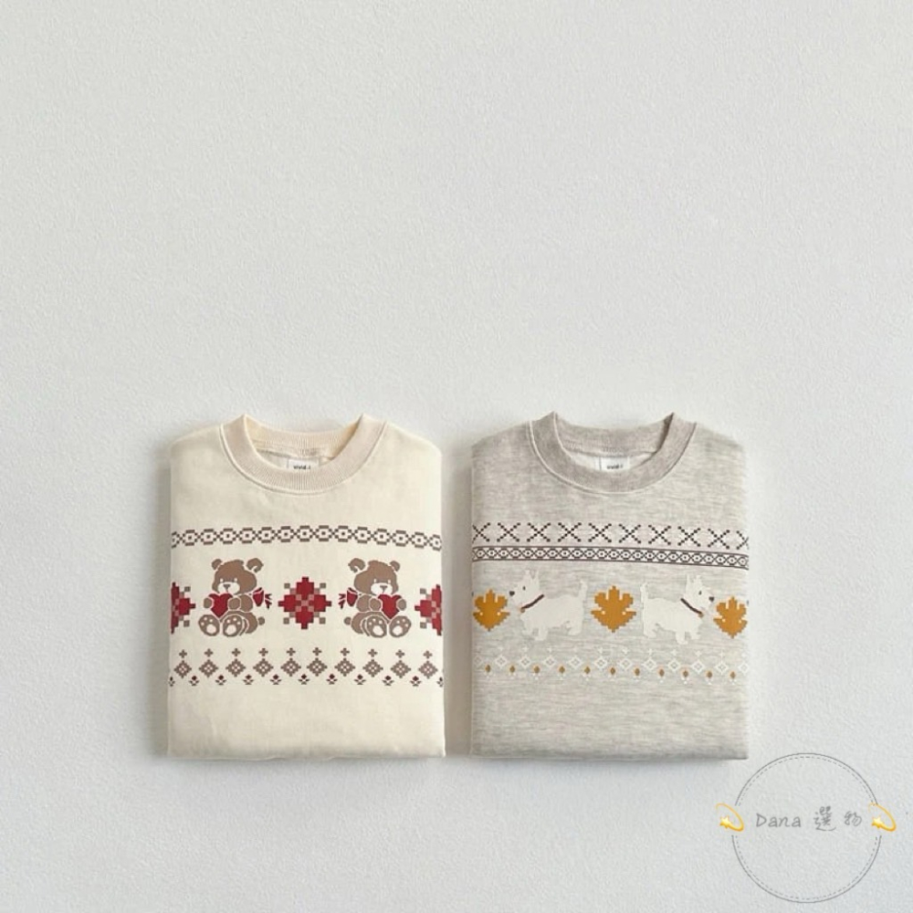 ⚡️Dana 選物⚡️卡通聖誕印花寬鬆上衣-細節圖4