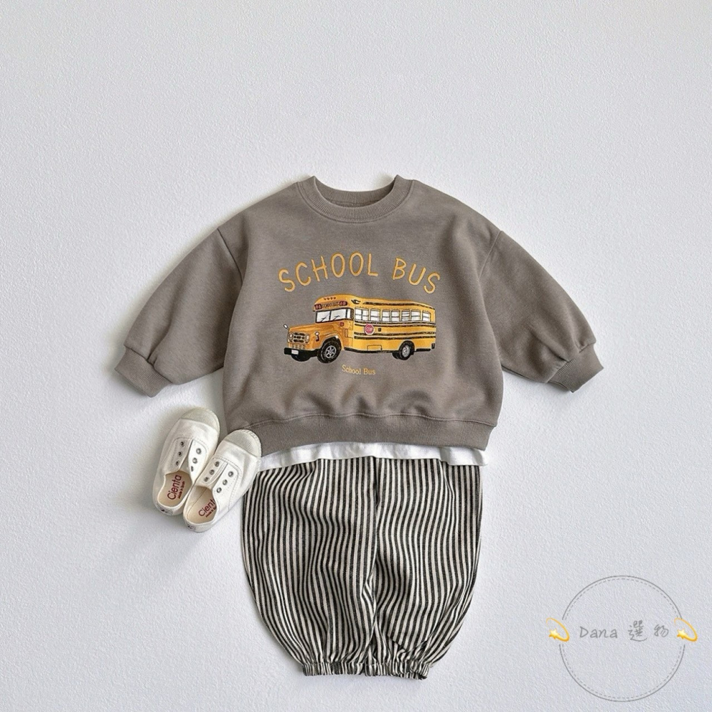 ⚡️Dana 選物⚡️韓版警車消防車巴士印花上衣-細節圖2