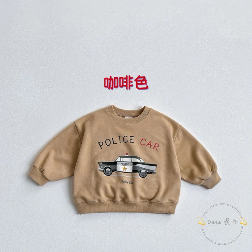 ⚡️Dana 選物⚡️韓版警車消防車巴士印花上衣-規格圖5
