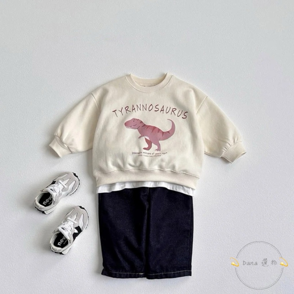 ⚡️Dana 選物⚡️韓版卡通恐龍休閒上衣-細節圖2