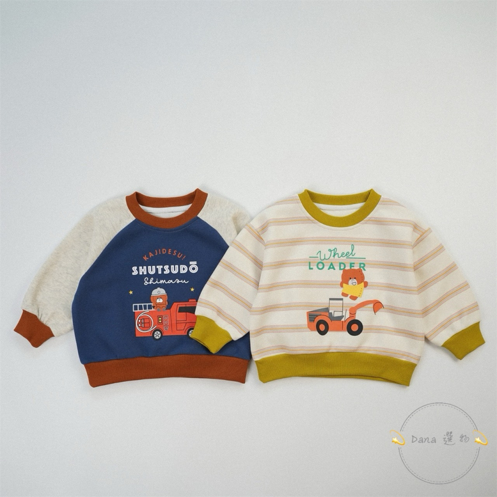 ⚡️Dana 選物⚡️Tomica 可愛消防車 工程車拚色上衣-細節圖3