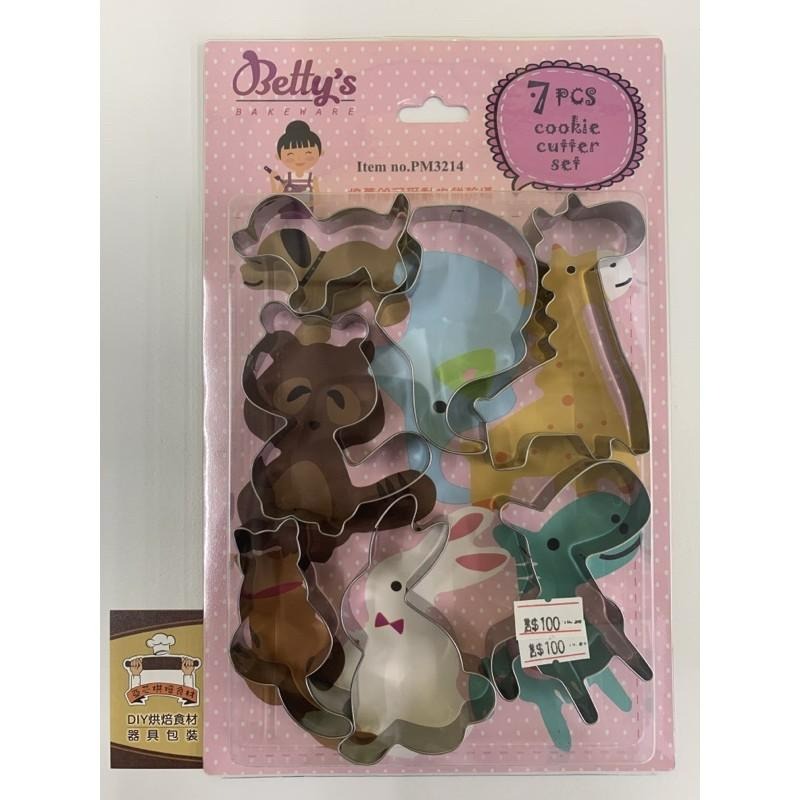 焙蒂絲 可愛動物餅乾模 不鏽鋼餅乾模 7入 PM3214-細節圖4