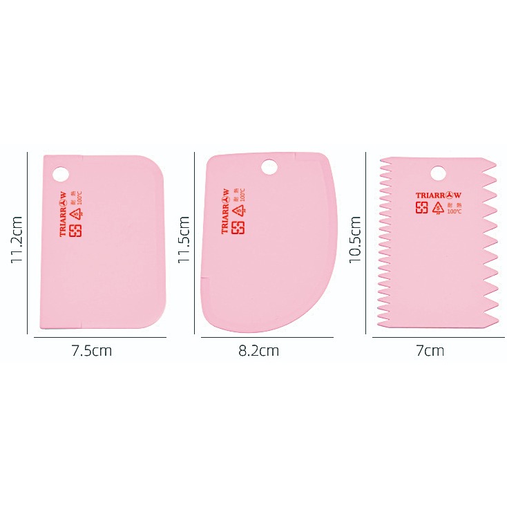 三箭牌 三入刮板組 塑膠刮板 20273P-細節圖2