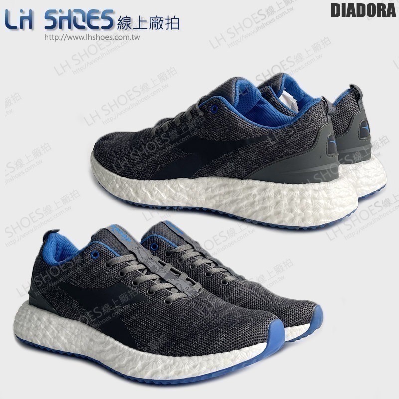 B品 DIADORA 運動鞋 男鞋 灰/藍 CM 27/28 (DA71119)-細節圖3