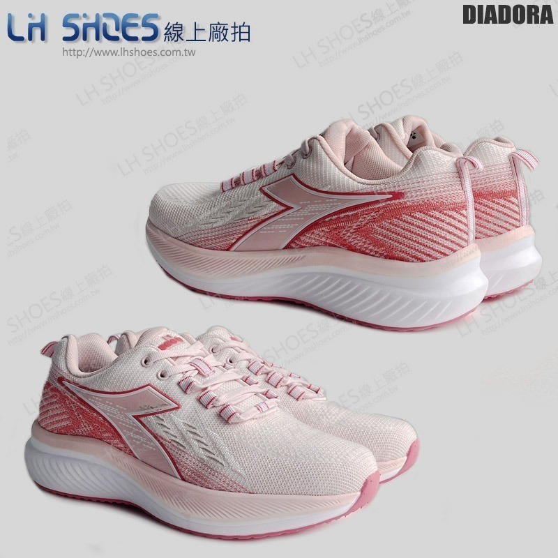 B品 DIADORA 寬楦 運動鞋 女鞋 粉 CM25.5 (DA33701)-細節圖3