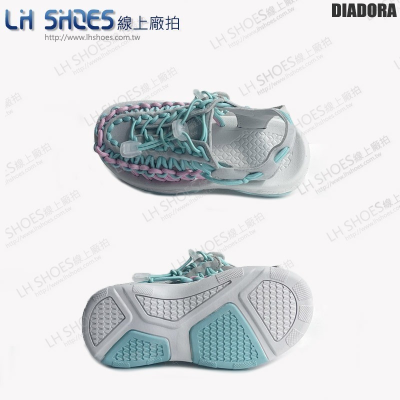 B品 DIADORA 水陸兩用 童鞋 藍/灰/粉 CM18/CM20 (DA13138)-細節圖2