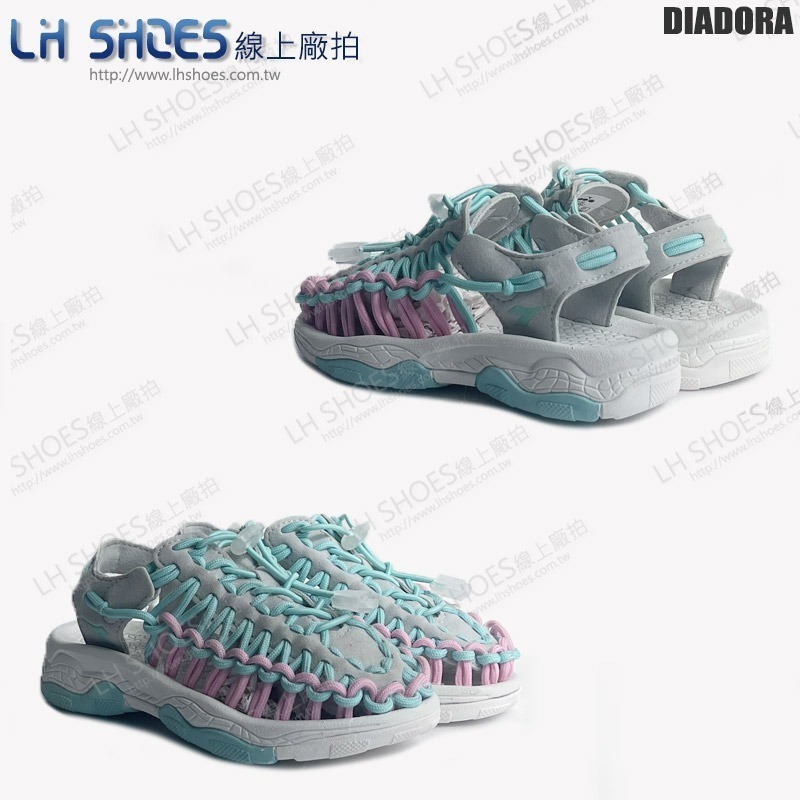 B品 DIADORA 水陸兩用 童鞋 藍/灰/粉 CM18/CM20 (DA13138)-細節圖3