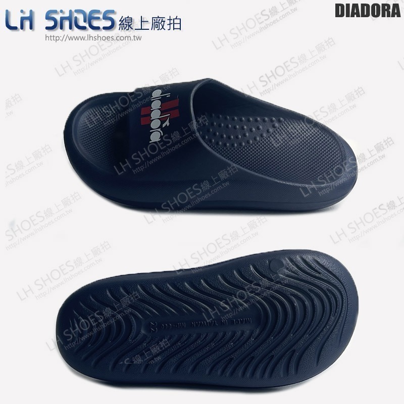 DIADORA 一體成型 男 拖鞋 藍 CM 22 (2005) 瑕疵特價-細節圖2