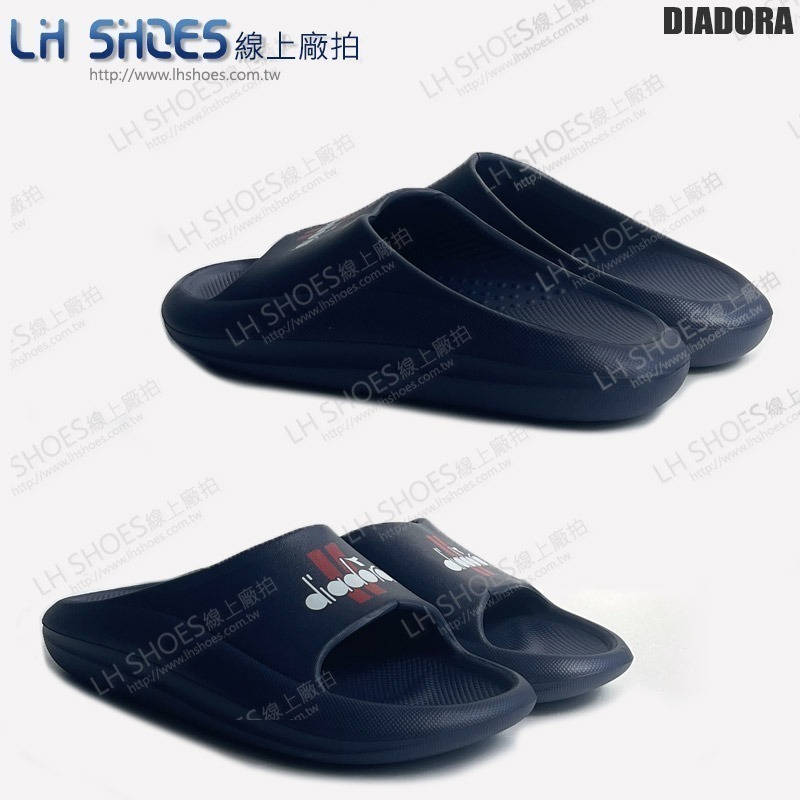 DIADORA 一體成型 男 拖鞋 藍 CM 22 (2005) 瑕疵特價-細節圖3