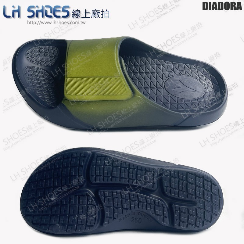 DIADORA 可調整 男 拖鞋 橄欖綠 CM 26 (0001) 瑕疵特價-細節圖2