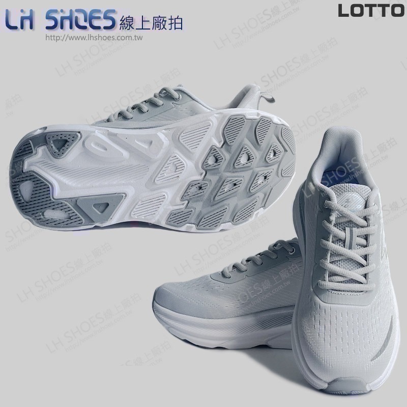 LOTTO 寬楦 女 運動鞋 銀灰 CM 23.5 (5808) 瑕疵特價-細節圖2
