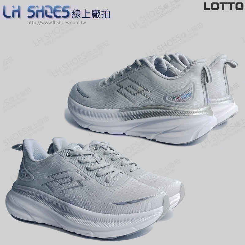 LOTTO 寬楦 女 運動鞋 銀灰 CM 23.5 (5808) 瑕疵特價-細節圖3