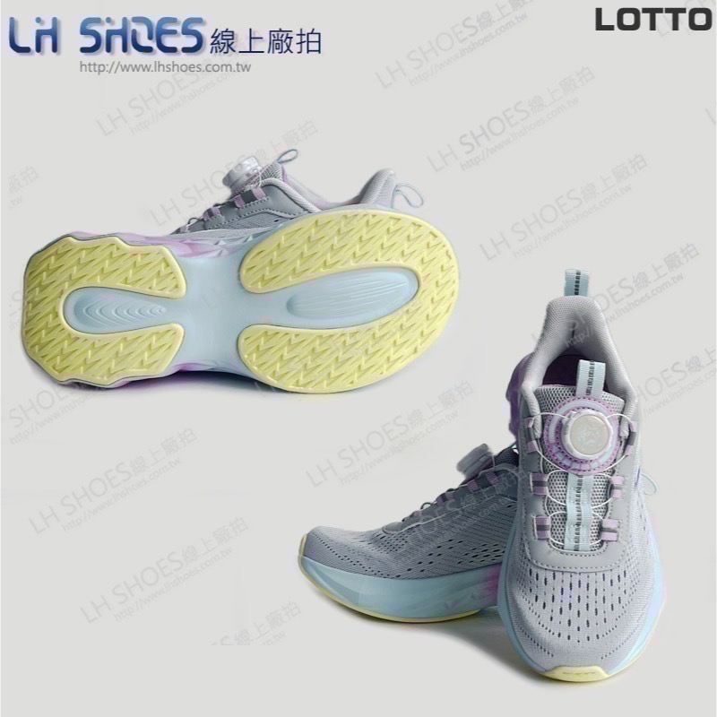 LOTTO 童鞋 灰粉/紫 CM 21/22/23/23.5/24.5 (8318) 瑕疵特價-細節圖2