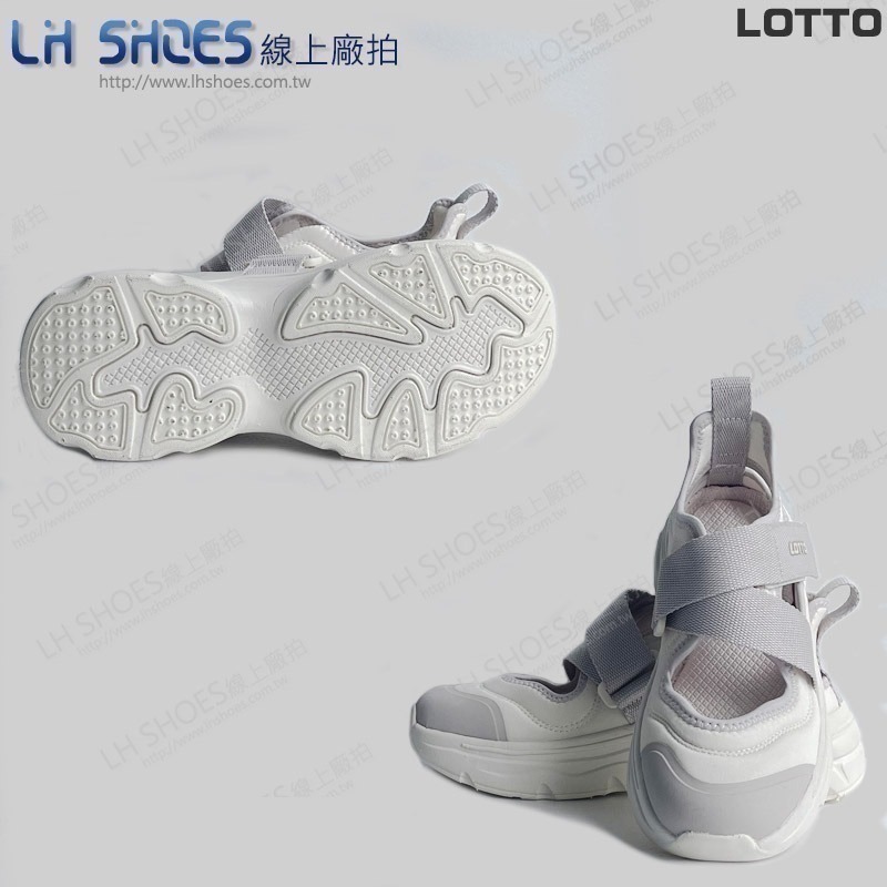 LOTTO 瑪莉珍 女 休閒鞋 涼鞋 米 CM 23/23.5 (9661) 瑕疵特價-細節圖2