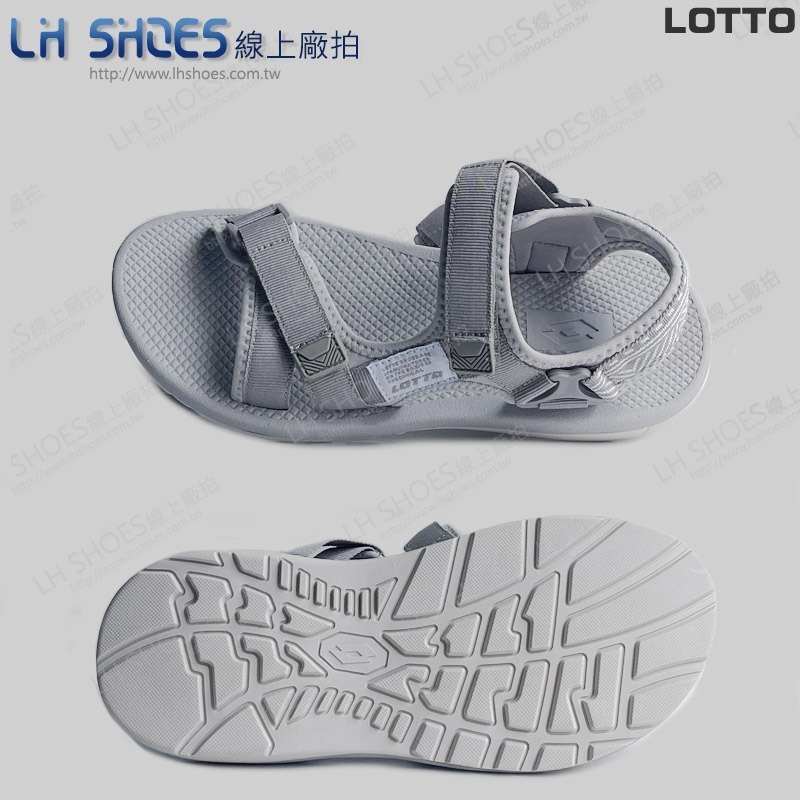 B品 LOTTO 織帶 運動 涼鞋 女鞋 燕麥灰 CM24 (LT5541)-細節圖2