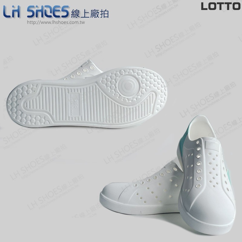LOTTO 女 洞洞鞋 萊姆白 CM 25 (9095) 瑕疵特價-細節圖2