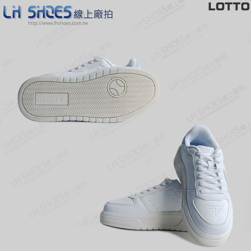 B品 LOTTO 厚底 休閒鞋 女鞋 白/藍 CM23 (LT8586)-細節圖2