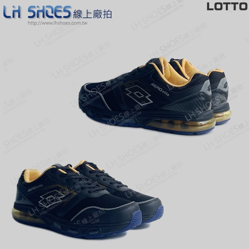 B品 LOTTO 運動鞋 男鞋 黑/銘黃 CM25.5 (LT8390)-細節圖3