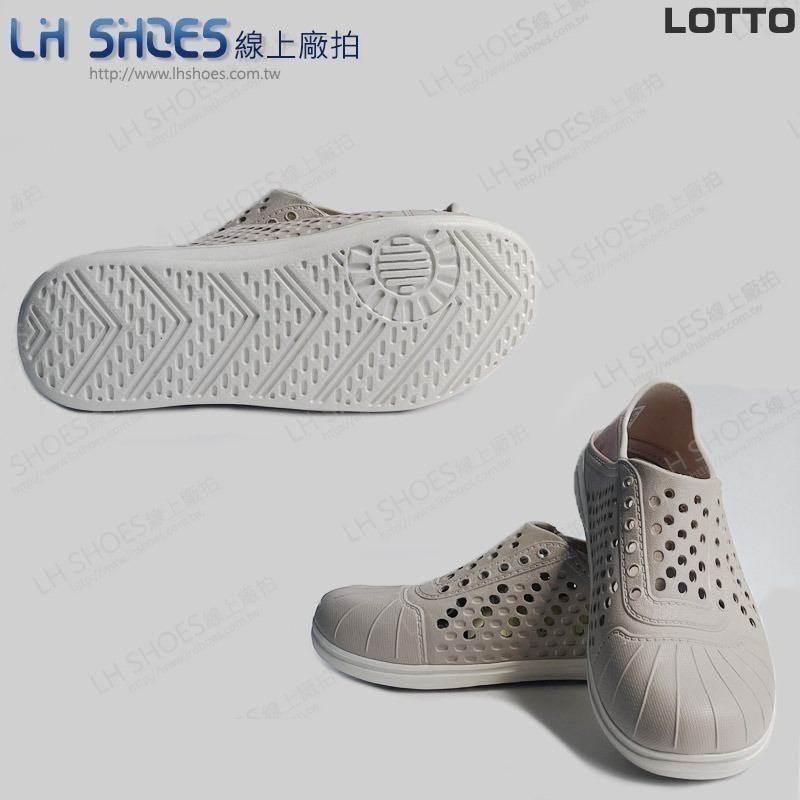 LOTTO 可踩後跟 女 洞洞鞋 奶茶 CM 23/25 (8241) 瑕疵特價-細節圖3