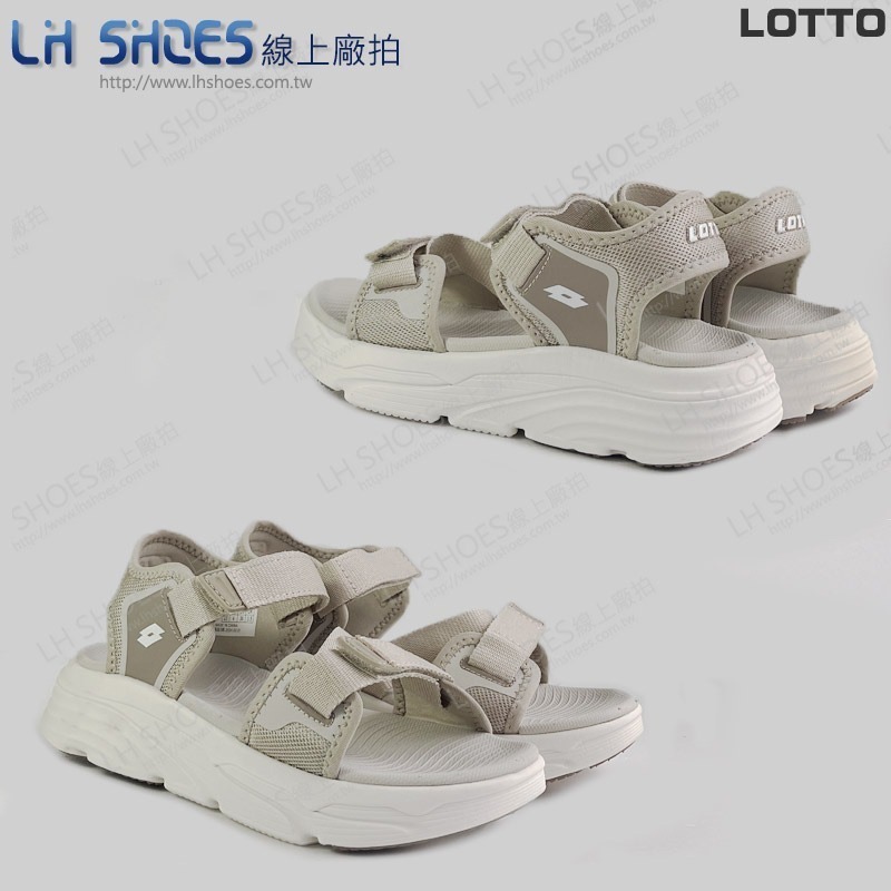 LOTTO 厚底 女 涼鞋 奶茶 CM 23 (5591) 瑕疵特價-細節圖2