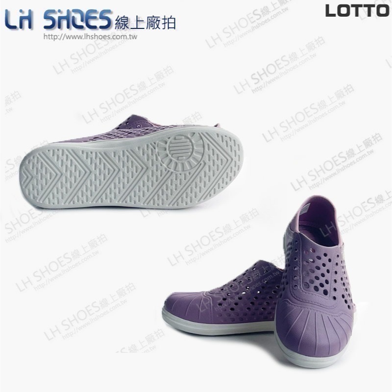 LOTTO 可踩後跟 女 洞洞鞋 藕紫 CM 24/25 (8247) 瑕疵特價-細節圖3