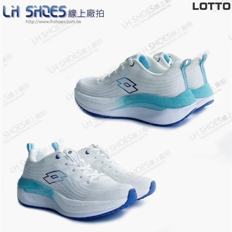 LOTTO 女 運動鞋 白碧藍 CM 23/23.5/25/25.5 (8106) 瑕疵特價-細節圖2