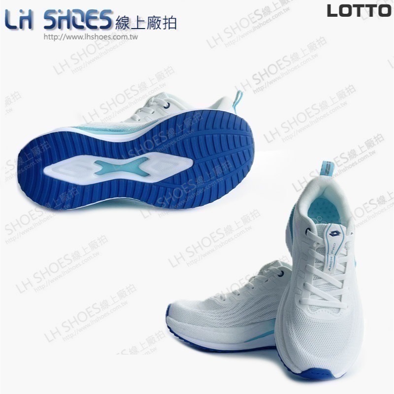LOTTO 女 運動鞋 白碧藍 CM 23/23.5/25/25.5 (8106) 瑕疵特價-細節圖3