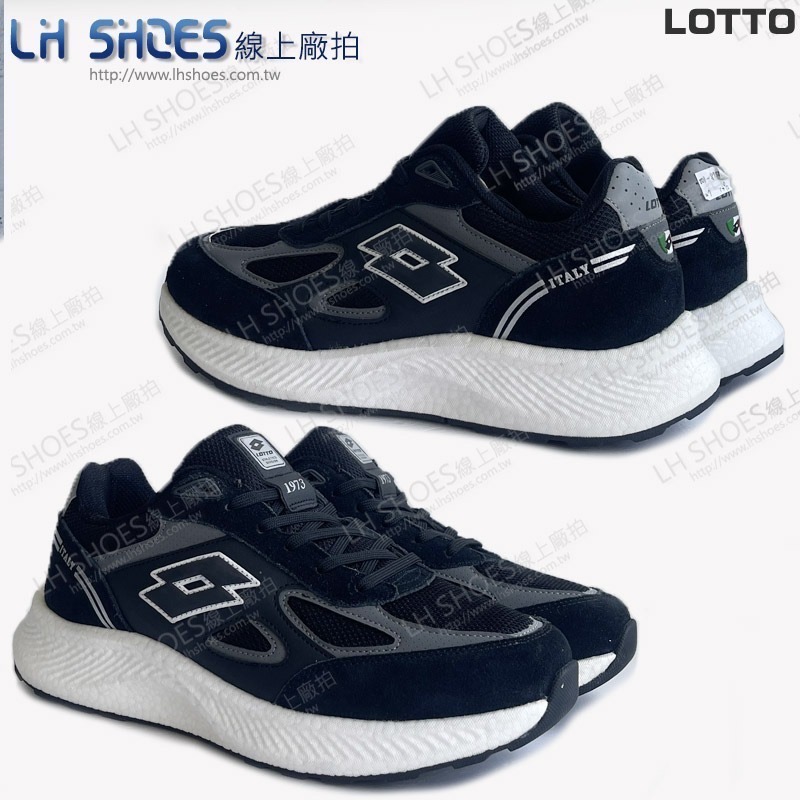 LOTTO 寬楦 運動鞋 男鞋 黑 (LT8750)-細節圖2