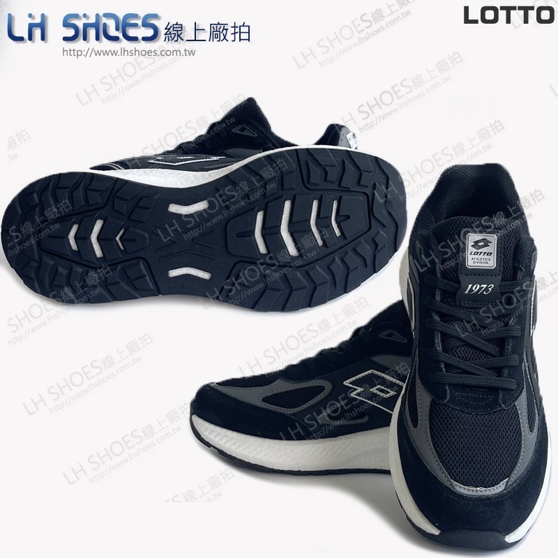 LOTTO 寬楦 運動鞋 男鞋 黑 (LT8750)-細節圖3