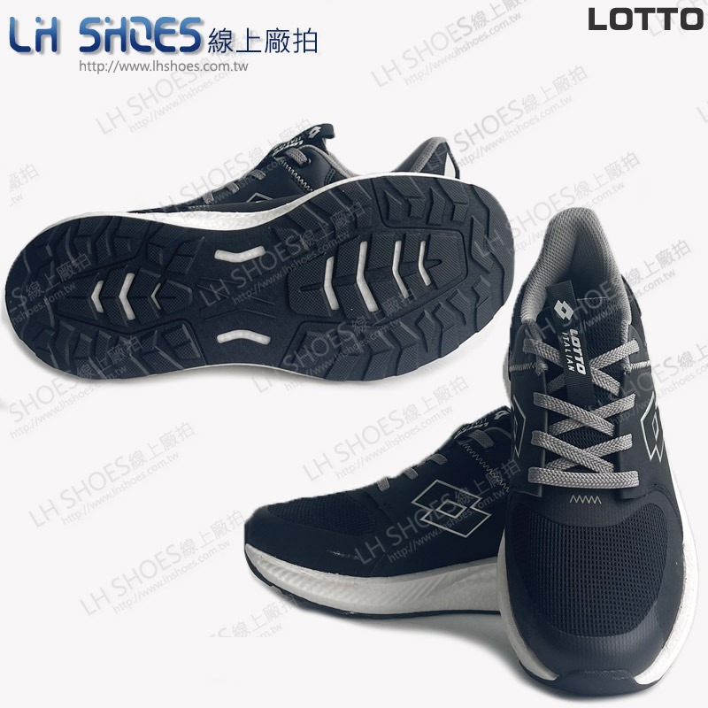 LOTTO 寬楦 運動鞋 男鞋 黑/白 (LT5210)-細節圖3