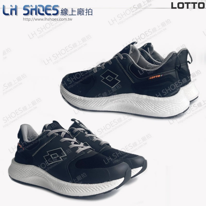 LOTTO 寬楦 運動鞋 男鞋 黑/白 CM 26 (LT5210)-細節圖2