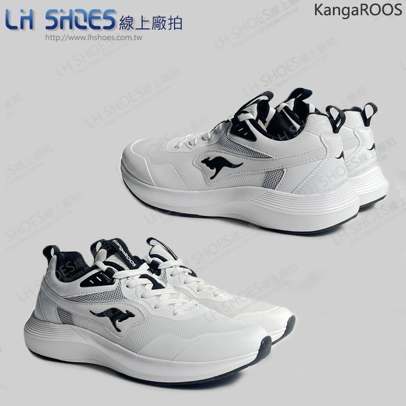 KangaROOS 美國袋鼠 慢跑鞋 運動鞋 男鞋 黑/白 (KM32049)-細節圖2