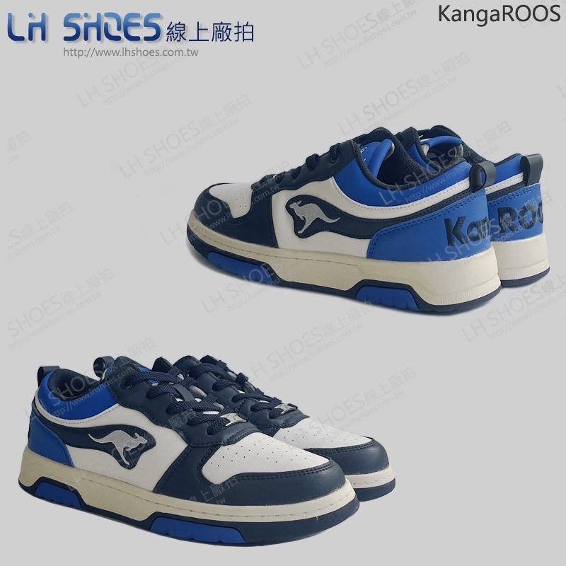 KangaROOS 低筒 復古 運動鞋 男鞋 黑/藍 CM 25 (KM32076)-細節圖2